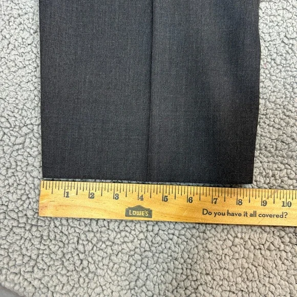 Zanella Men's Ethan 100% Lana Wool Italy Dress Pants 38 Gray Pleated Cuffed - Picture 6 of 8
